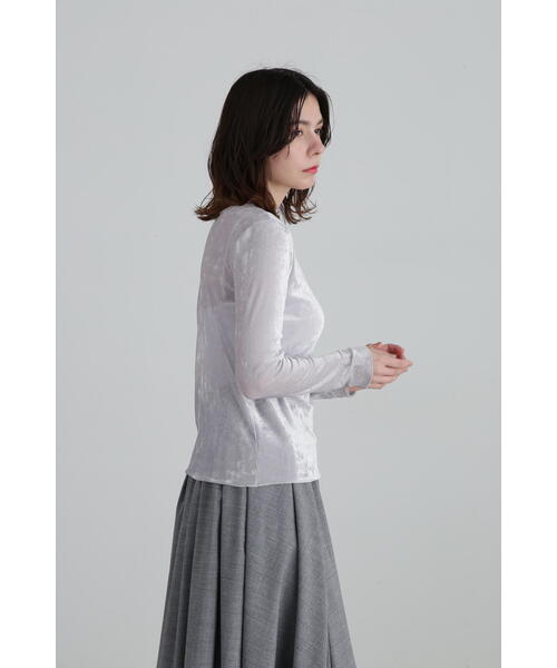 JILL STUART（ジルスチュアート）の「◆起毛トリコットシアートップス（Tシャツ/カットソー・レディース・ブラック/グレー/ホワイト・FREE）」の15枚目の写真