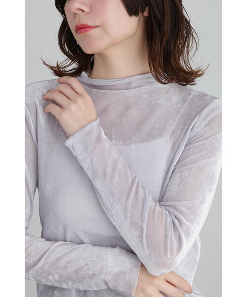 JILL STUART（ジルスチュアート）の「◆起毛トリコットシアートップス（Tシャツ/カットソー・レディース・ブラック/グレー/ホワイト・FREE）」の18枚目の写真