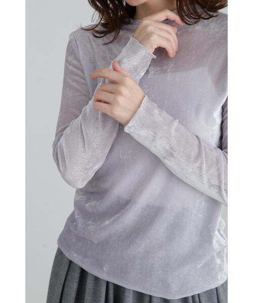 JILL STUART（ジルスチュアート）の「◆起毛トリコットシアートップス（Tシャツ/カットソー・レディース・ブラック/グレー/ホワイト・FREE）」の19枚目の写真