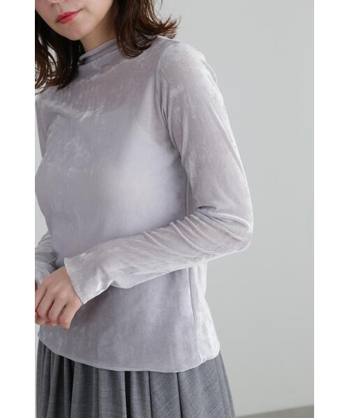 JILL STUART（ジルスチュアート）の「◆起毛トリコットシアートップス（Tシャツ/カットソー・レディース・ブラック/グレー/ホワイト・FREE）」の20枚目の写真