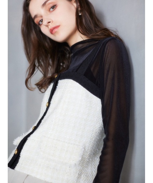 JILL STUART（ジルスチュアート）の「◆起毛トリコットシアートップス（Tシャツ/カットソー・レディース・ブラック/グレー/ホワイト・FREE）」の2枚目の写真