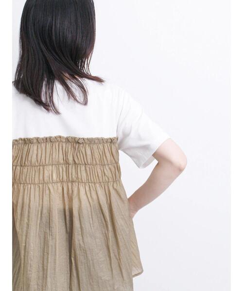 Samansa Mos2 blue（サマンサモスモスブルー）の「異素材ドッキング