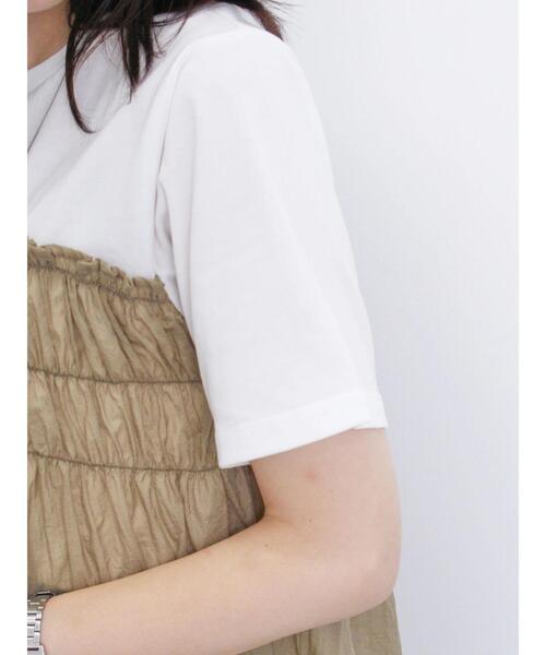 Samansa Mos2 blue（サマンサモスモスブルー）の「異素材ドッキング