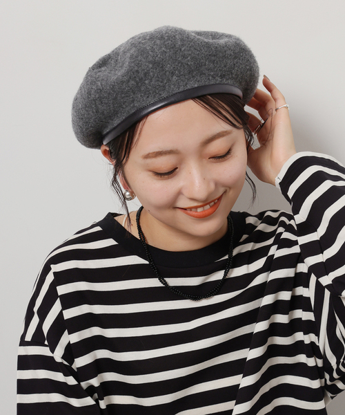 JOURNAL STANDARD relume（ジャーナルスタンダード　レリューム）の「《追加》RELUME ベレー（ハンチング/ベレー帽・レディース・ブラック/チャコールグレー/ブルー・FREE）」の2枚目の写真
