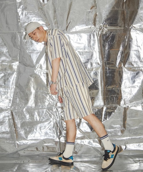 L.H.P（エルエイチピー）の「neuron/ニュウロン/ストライプハーフパンツ（その他パンツ・レディース・ブルー/イエロー・F）」の12枚目の写真