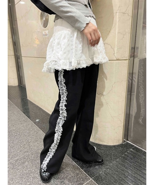 WC(ダブル シー)の「レースラインフレアパンツ(その他パンツ・レディース・グレー/ブラック・FREE)」の17枚目の写真