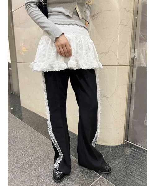 WC(ダブル シー)の「レースラインフレアパンツ(その他パンツ・レディース・グレー/ブラック・FREE)」の18枚目の写真