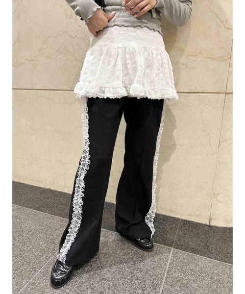 WC(ダブル シー)の「レースラインフレアパンツ(その他パンツ・レディース・グレー/ブラック・FREE)」の19枚目の写真