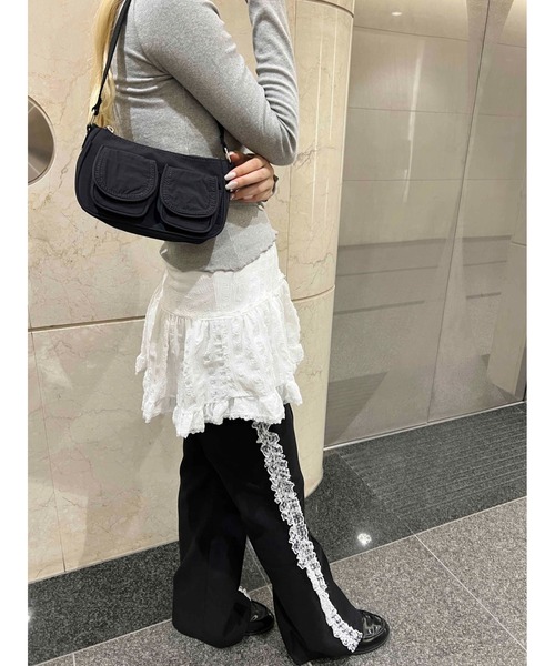 WC(ダブル シー)の「レースラインフレアパンツ(その他パンツ・レディース・グレー/ブラック・FREE)」の20枚目の写真