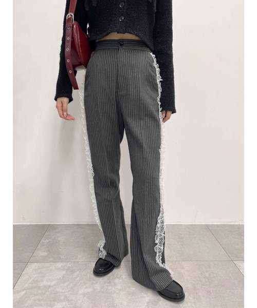 WC(ダブル シー)の「レースラインフレアパンツ(その他パンツ・レディース・グレー/ブラック・FREE)」の22枚目の写真