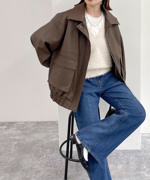 fredy emue（フレディエミュ）の「フェイクレザーブルゾン（ブルゾン