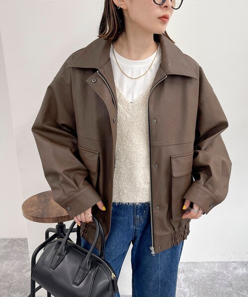 fredy emue（フレディエミュ）の「フェイクレザーブルゾン（ブルゾン