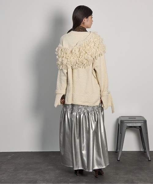 THE YOn(ザヨン)の「ループシャギーニットスヌード(ネックウォーマー/スヌード・レディース・アイボリー/ブラック/グレー・FREE)」の19枚目の写真