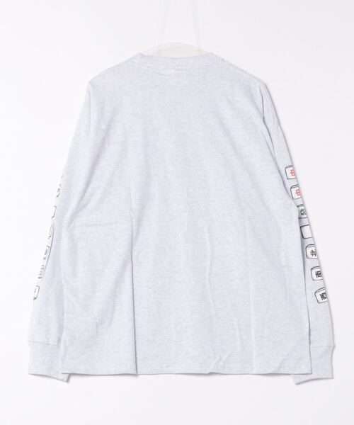 SPINNS(スピンズ)の「ストリート/袖プリントロンT 麻雀(Tシャツ/カットソー・メンズ・アッシュグレー/ブラック/ホワイト/ブルー系その他・ONESIZE)」の6枚目の写真