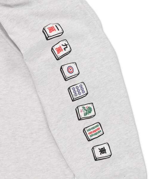 SPINNS(スピンズ)の「ストリート/袖プリントロンT 麻雀(Tシャツ/カットソー・メンズ・アッシュグレー/ブラック/ホワイト/ブルー系その他・ONESIZE)」の10枚目の写真