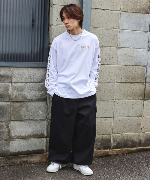 SPINNS(スピンズ)の「ストリート/袖プリントロンT 麻雀(Tシャツ/カットソー・メンズ・アッシュグレー/ブラック/ホワイト/ブルー系その他・ONESIZE)」の12枚目の写真