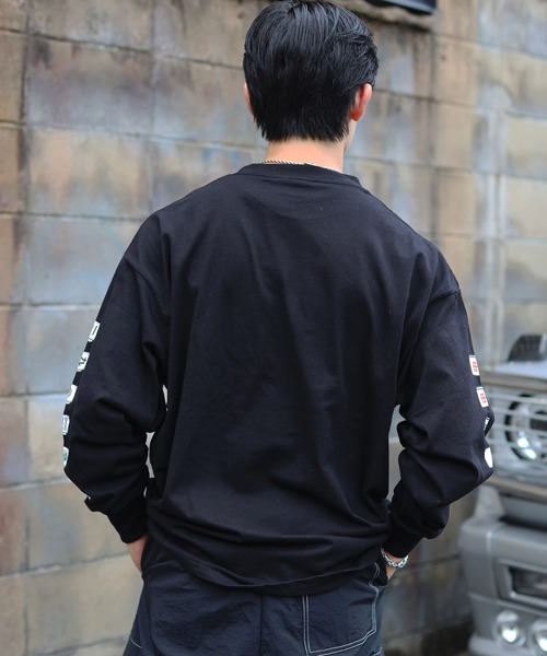 SPINNS(スピンズ)の「ストリート/袖プリントロンT 麻雀(Tシャツ/カットソー・メンズ・アッシュグレー/ブラック/ホワイト/ブルー系その他・ONESIZE)」の18枚目の写真