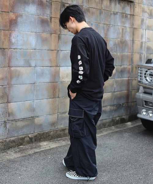 SPINNS(スピンズ)の「ストリート/袖プリントロンT 麻雀(Tシャツ/カットソー・メンズ・アッシュグレー/ブラック/ホワイト/ブルー系その他・ONESIZE)」の20枚目の写真