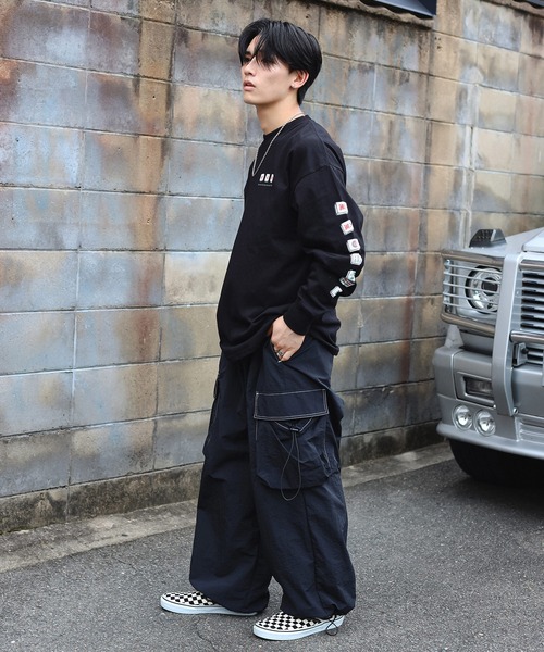 SPINNS(スピンズ)の「ストリート/袖プリントロンT 麻雀(Tシャツ/カットソー・メンズ・アッシュグレー/ブラック/ホワイト/ブルー系その他・ONESIZE)」の22枚目の写真