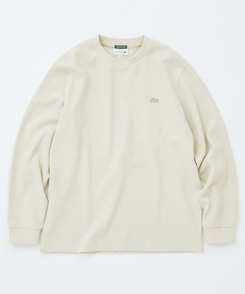 LACOSTE(ラコステ)の「LACOSTE / ラコステ 417別注 ワッフルロングスリーブ(Tシャツ/カットソー・メンズ・ホワイト/ブラック/チャコールグレー・3/4/5)」の1枚目の写真