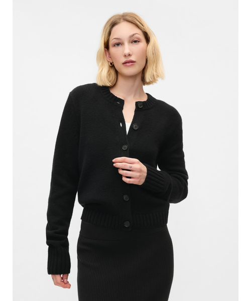 セール】CashSoft カシミヤタッチ クロップドカーディガン