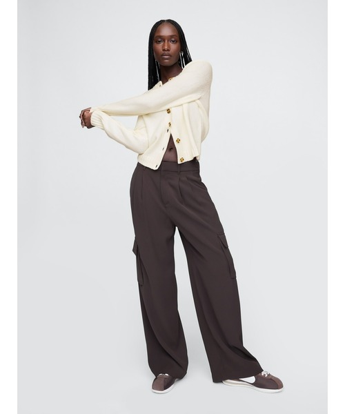 GAP（ギャップ）の「CashSoft カシミヤタッチ クロップドカーディガン（カーディガン/ボレロ・レディース・レッド/チャコールグレー/ブラック/ブラウン/ベージュ/アイボリー・L/M/S/XS/XXS/XL）」の8枚目の写真