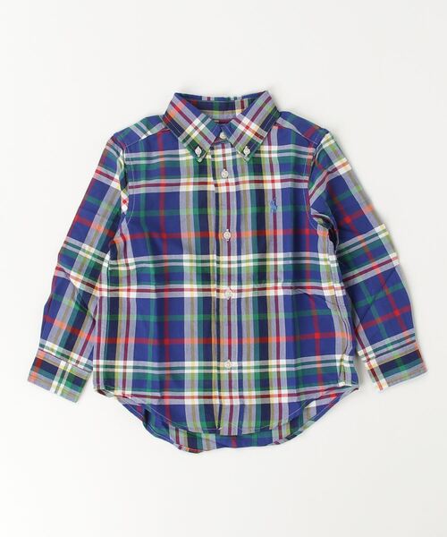 POLO RALPH LAUREN CHILDRENSWEAR（ポロ ラルフ ローレン チルドレンズウェア）の「プラッド コットン オックスフォード シャツ（シャツ/ブラウス・キッズ・マルチ・4/6/3/7）」の3枚目の写真
