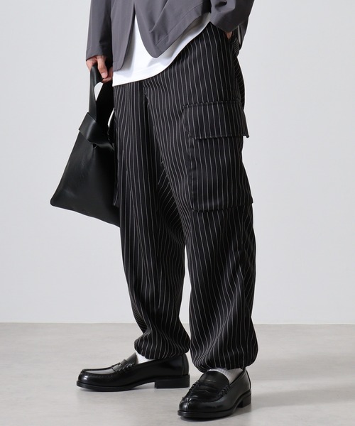 FUNALIVE(ファンアライブ)の「Hem spindle Cargo pants / TR裾スピンドルカーゴパンツ(カーゴパンツ・メンズ・ブラック系その他/カーキ/ブラック/ベージュ・L/M)」の1枚目の写真