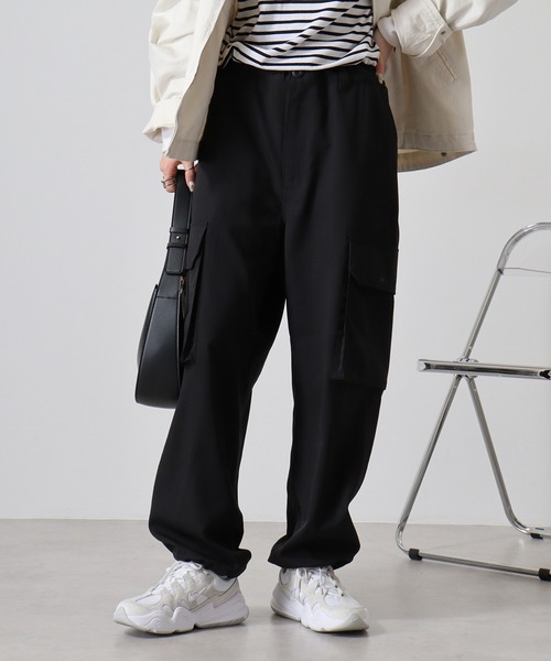 FUNALIVE(ファンアライブ)の「Hem spindle Cargo pants / TR裾スピンドルカーゴパンツ(カーゴパンツ・メンズ・ブラック系その他/カーキ/ブラック/ベージュ・L/M)」の22枚目の写真