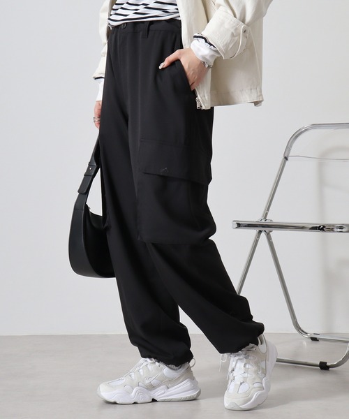 FUNALIVE(ファンアライブ)の「Hem spindle Cargo pants / TR裾スピンドルカーゴパンツ(カーゴパンツ・メンズ・ブラック系その他/カーキ/ブラック/ベージュ・L/M)」の13枚目の写真