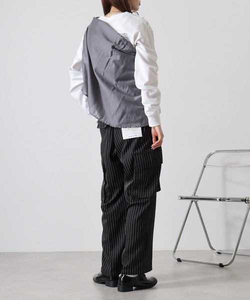 FUNALIVE(ファンアライブ)の「Hem spindle Cargo pants / TR裾スピンドルカーゴパンツ(カーゴパンツ・メンズ・ブラック系その他/カーキ/ブラック/ベージュ・L/M)」の20枚目の写真