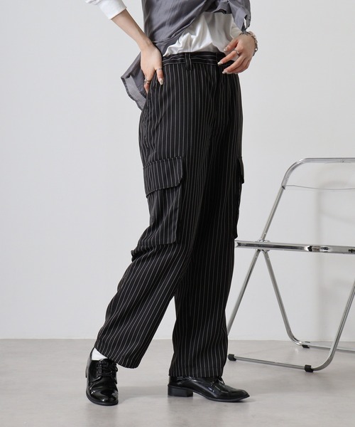 FUNALIVE(ファンアライブ)の「Hem spindle Cargo pants / TR裾スピンドルカーゴパンツ(カーゴパンツ・メンズ・ブラック系その他/カーキ/ブラック/ベージュ・L/M)」の18枚目の写真