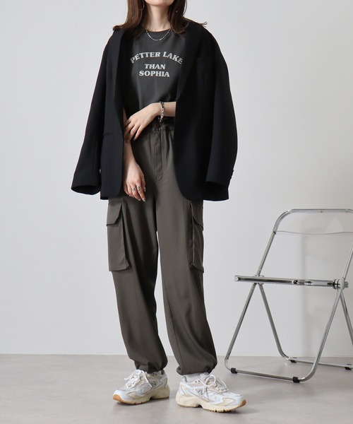FUNALIVE(ファンアライブ)の「Hem spindle Cargo pants / TR裾スピンドルカーゴパンツ(カーゴパンツ・メンズ・ブラック系その他/カーキ/ブラック/ベージュ・L/M)」の11枚目の写真