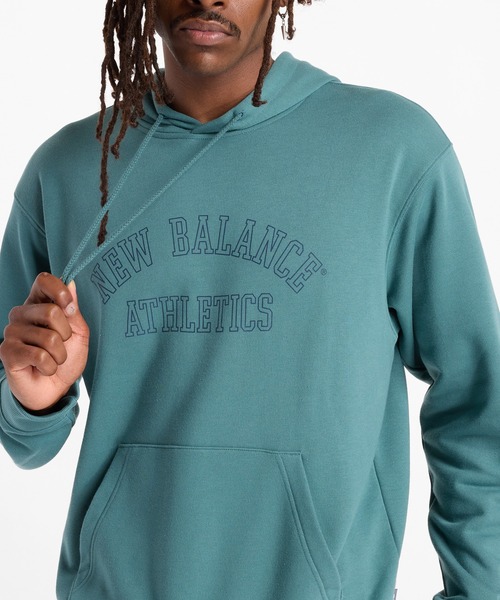 NEW BALANCE（ニューバランス）の「グラフィックフレンチテリースウェットフーディ（パーカー・メンズ・ネイビー/セージグリーン・SMALL/MEDIUM/LARGE/X-LARGE/XX-LARGE）」の5枚目の写真