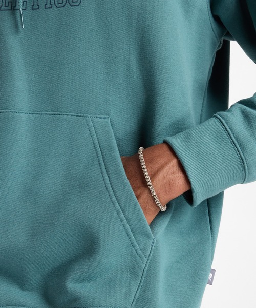 NEW BALANCE（ニューバランス）の「グラフィックフレンチテリースウェットフーディ（パーカー・メンズ・ネイビー/セージグリーン・SMALL/MEDIUM/LARGE/X-LARGE/XX-LARGE）」の6枚目の写真