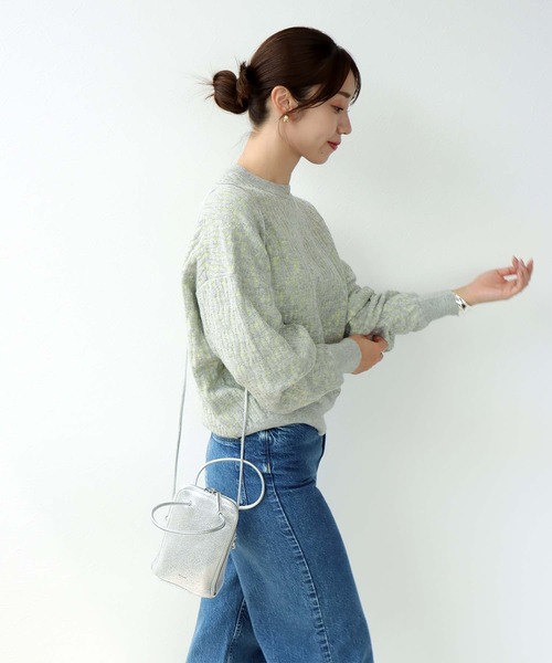 Jines(ジネス)の「カウレザー ブガッティ型2WAYミニショルダーBAG(ショルダーバッグ・レディース・ゴールド/シルバー・フリー)」の13枚目の写真