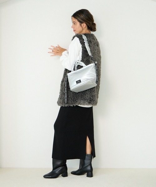 BAYFLOW（ベイフロー）の「ワイドミドルブーツ（ブーツ・レディース・ブラック/アイボリー・LARGE/MEDIUM）」の19枚目の写真