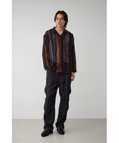 AZUL by moussy（アズールバイマウジー）の「メッシュ開襟長袖シャツ（シャツ/ブラウス・メンズ・ホワイト系その他/ブラック系その他/ベージュ系その他・FREE）」の17枚目の写真