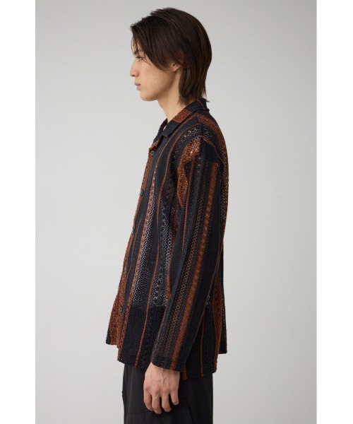 AZUL by moussy（アズールバイマウジー）の「メッシュ開襟長袖シャツ（シャツ/ブラウス・メンズ・ホワイト系その他/ブラック系その他/ベージュ系その他・FREE）」の19枚目の写真