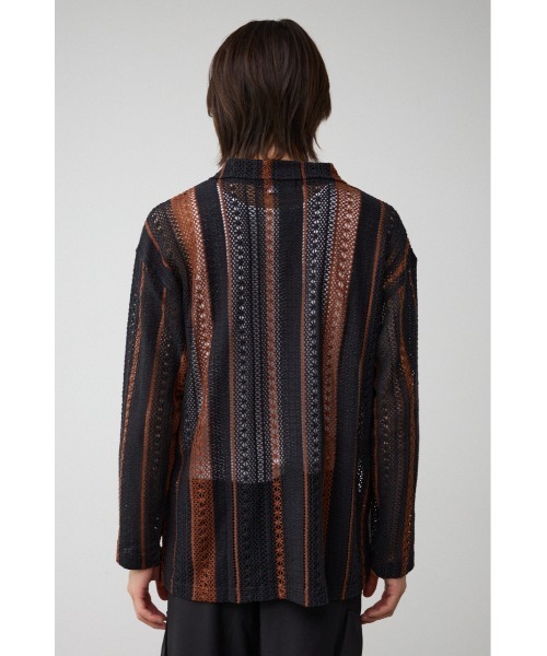 AZUL by moussy（アズールバイマウジー）の「メッシュ開襟長袖シャツ（シャツ/ブラウス・メンズ・ホワイト系その他/ブラック系その他/ベージュ系その他・FREE）」の20枚目の写真