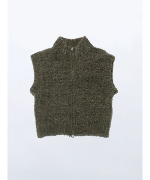 VEQUM(VEQUM)の「【VEQUM】CURL KNIT VEST(ニット/セーター・レディース・カーキ/ブラック/アイボリー・FREE)」の4枚目の写真