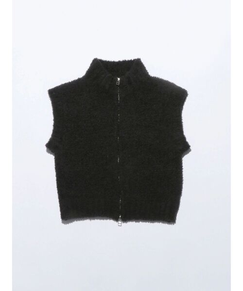 VEQUM(VEQUM)の「【VEQUM】CURL KNIT VEST(ニット/セーター・レディース・カーキ/ブラック/アイボリー・FREE)」の3枚目の写真