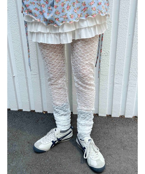 WC（ダブル シー）の「ロングレースレギンス（その他パンツ・レディース・ホワイト/ピンク/ブラック・FREE）」の2枚目の写真