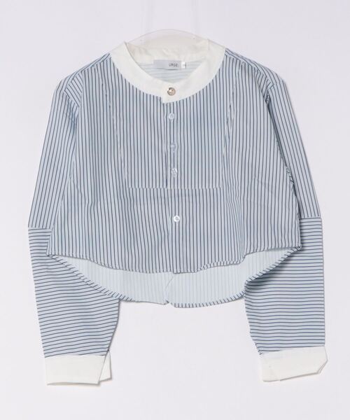 urge：（アージコロン ）の「【URGE：】ストライプ ノーカラー シャツ ブラウス（シャツ/ブラウス・レディース・ストライプ・SMALL/MEDIUM/LARGE）」の6枚目の写真