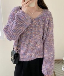 シャギーカラフルニット