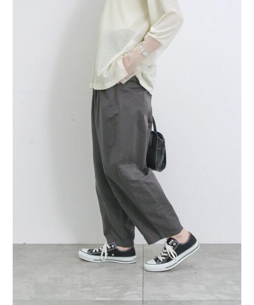 Samansa Mos2 blue（サマンサモスモスブルー）の「タックコクーンイージーパンツ（その他パンツ・レディース・ライトベージュ/チャコールグレー/カーキ/ブラック・F）」の8枚目の写真