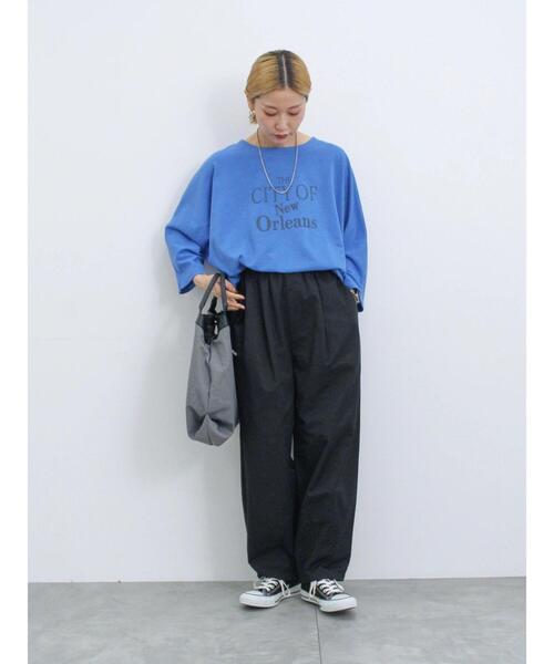 Samansa Mos2 blue（サマンサモスモスブルー）の「タックコクーンイージーパンツ（その他パンツ・レディース・ライトベージュ/チャコールグレー/カーキ/ブラック・F）」の15枚目の写真