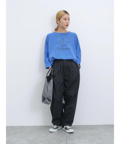 Samansa Mos2 blue（サマンサモスモスブルー）の「タックコクーンイージーパンツ（その他パンツ・レディース・ライトベージュ/チャコールグレー/カーキ/ブラック・F）」の17枚目の写真