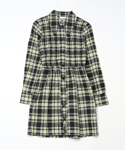 GANNI チェック柄 シャツワンピース 限定セールGANNI チェック柄 シアサッカーワンピース 関税込