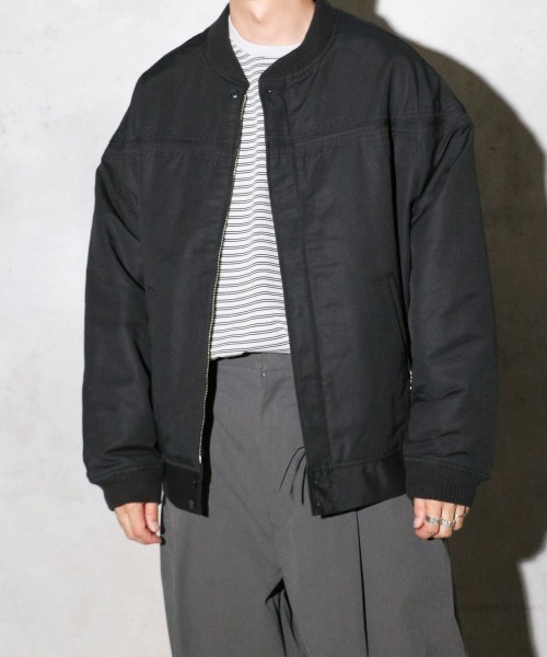 TOWNCRAFT(タウンクラフト)の「TOWNCRAFT / タウンクラフト 60S DERBY STYLED JACKET サーモライト 中綿 ダービージャケット(ブルゾン・メンズ・チャコールグレー/ブラック/ネイビー・MEDIUM/LARGE/SMALL)」の2枚目の写真